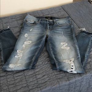 These three boutique distressed skinnies